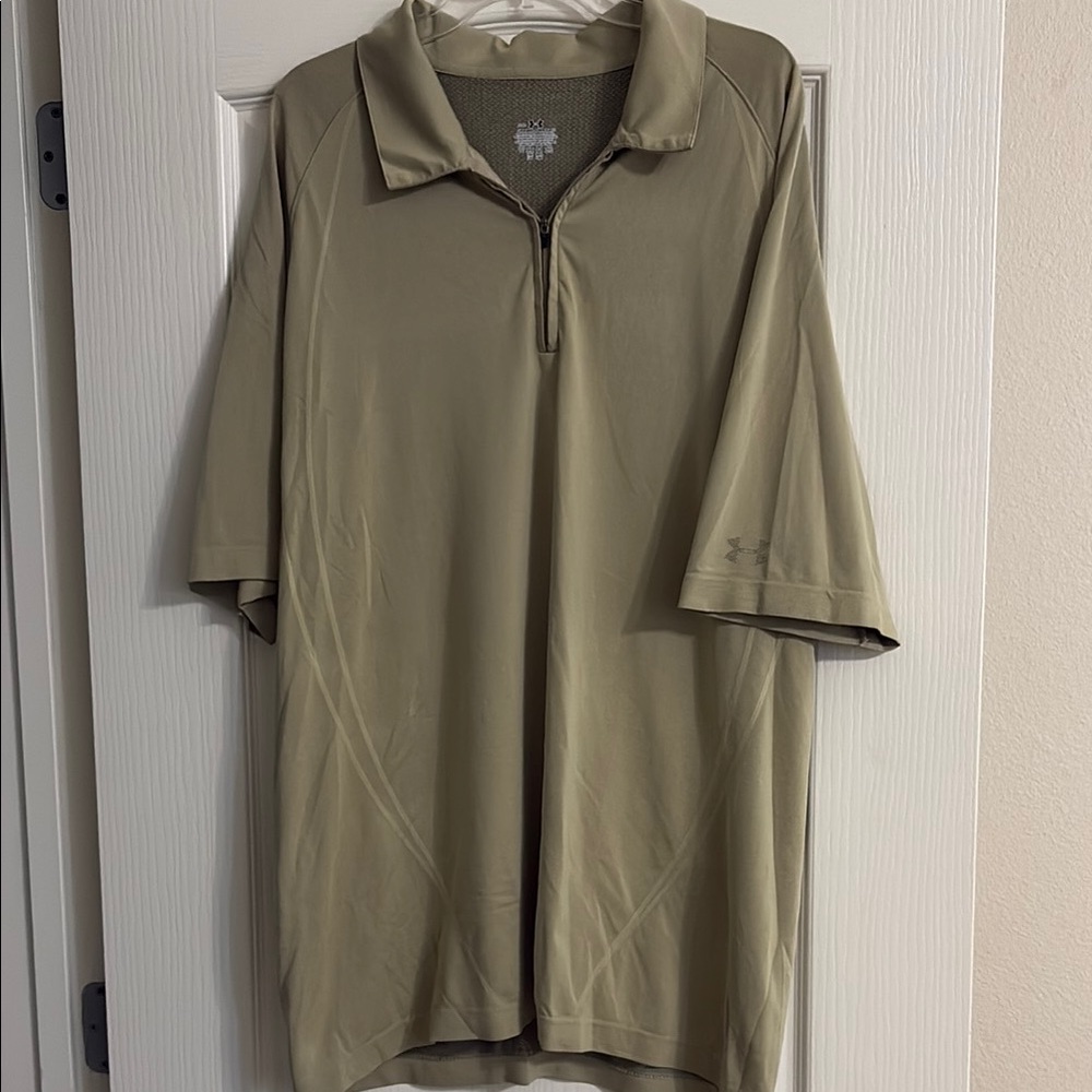 Under Armour Tan Polo Shirt Classic Fit